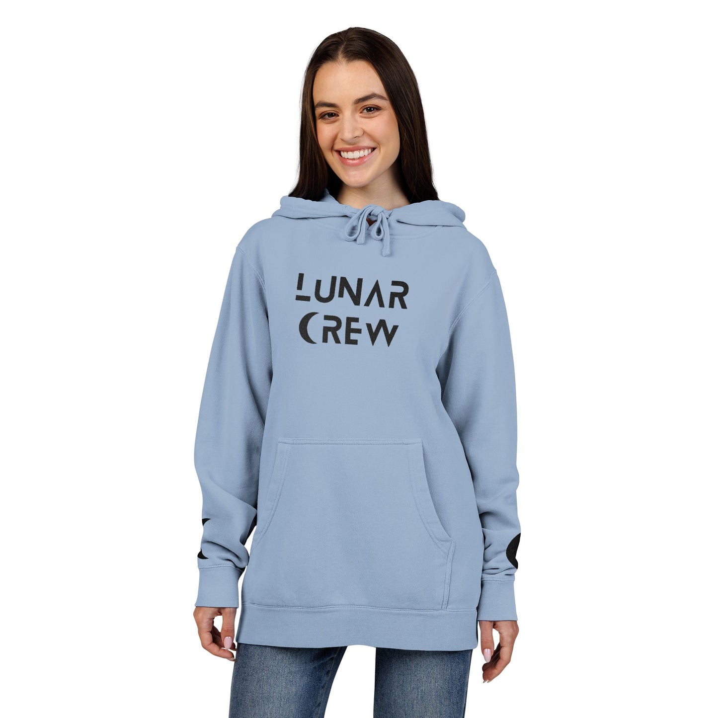 Lunar Crew Embroidered Pullover Hoodie by Independent Trading Co. | Black Logo