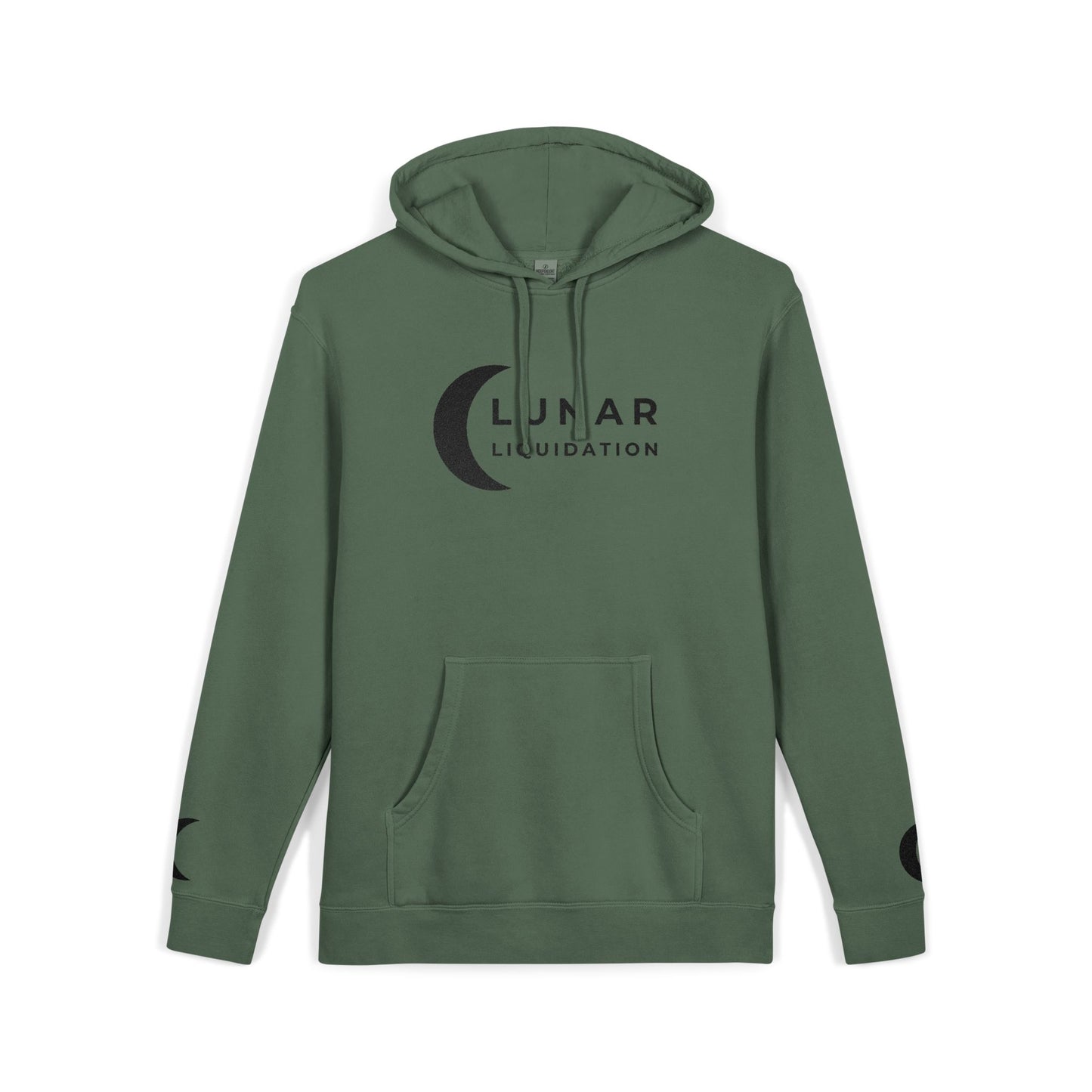 Lunar Embroidered Pullover Hoodie by Independent Trading Co. | Black Logo