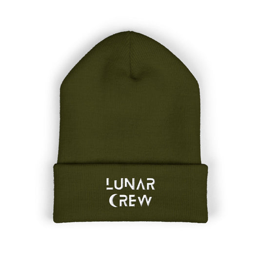 Lunar Crew Cuffed Beanie | White Logo