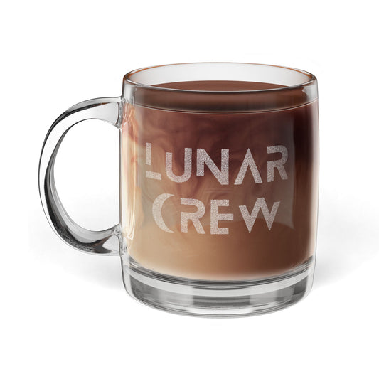 Lunar Crew Engraved Glass Coffee Mug