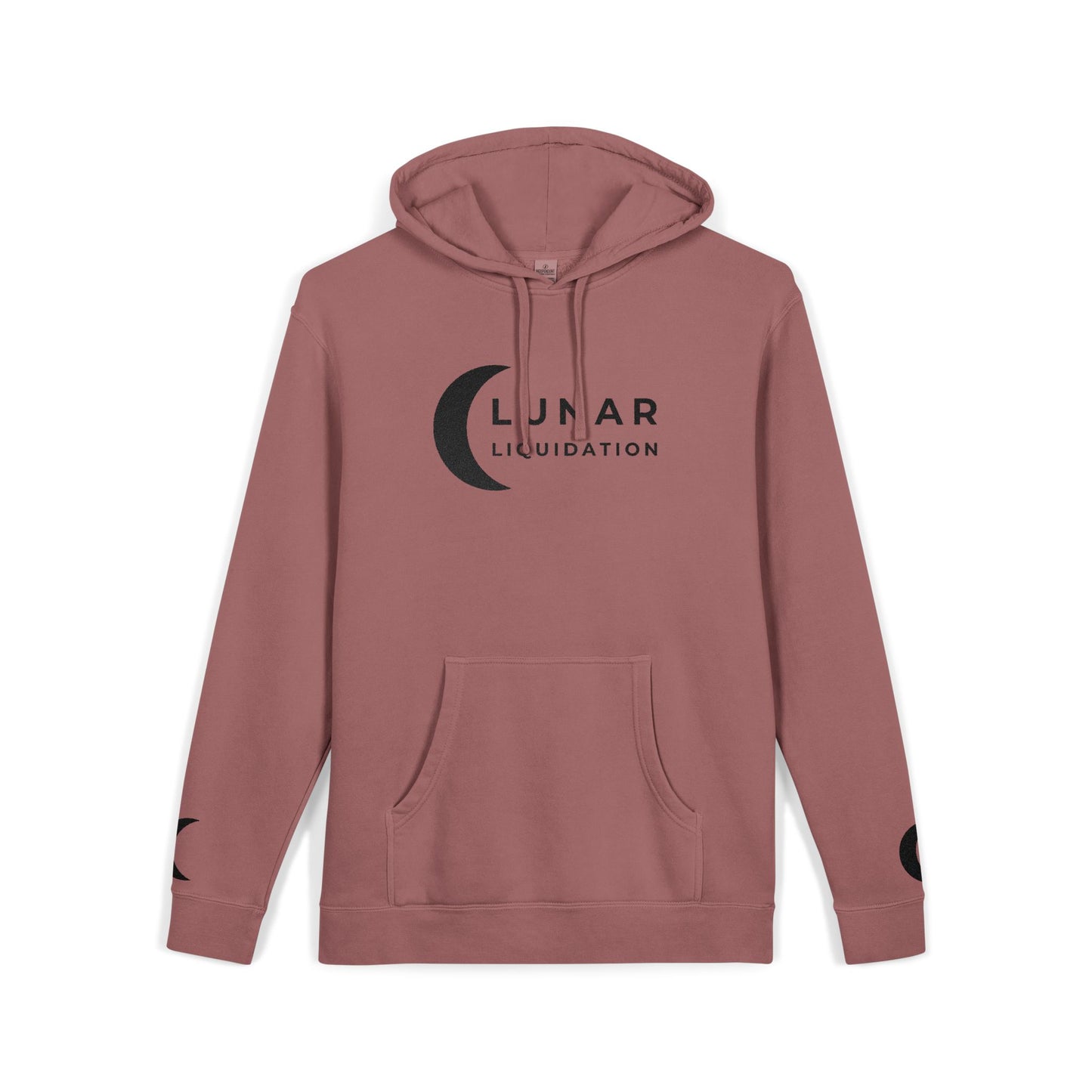 Lunar Embroidered Pullover Hoodie by Independent Trading Co. | Black Logo