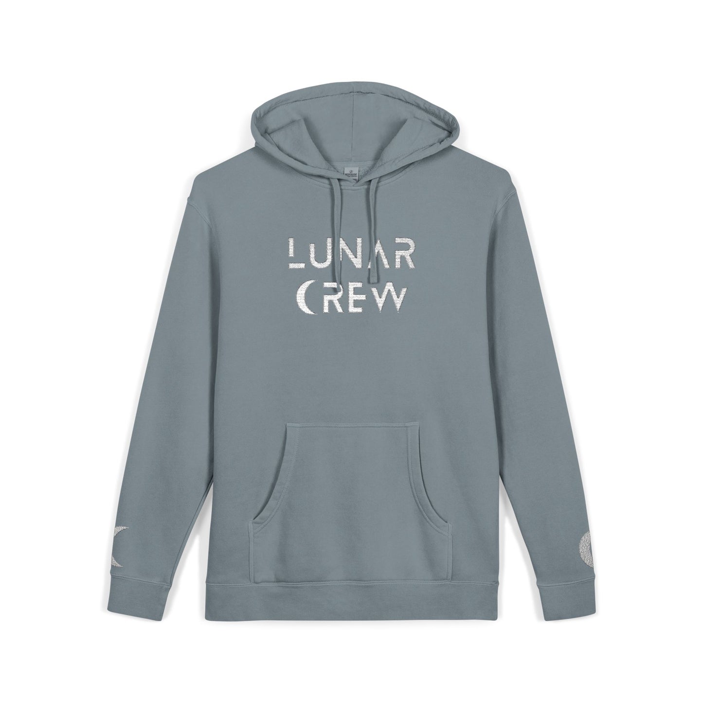 Lunar Crew Embroidered Pullover Hoodie by Independent Trading Co. | White Logo