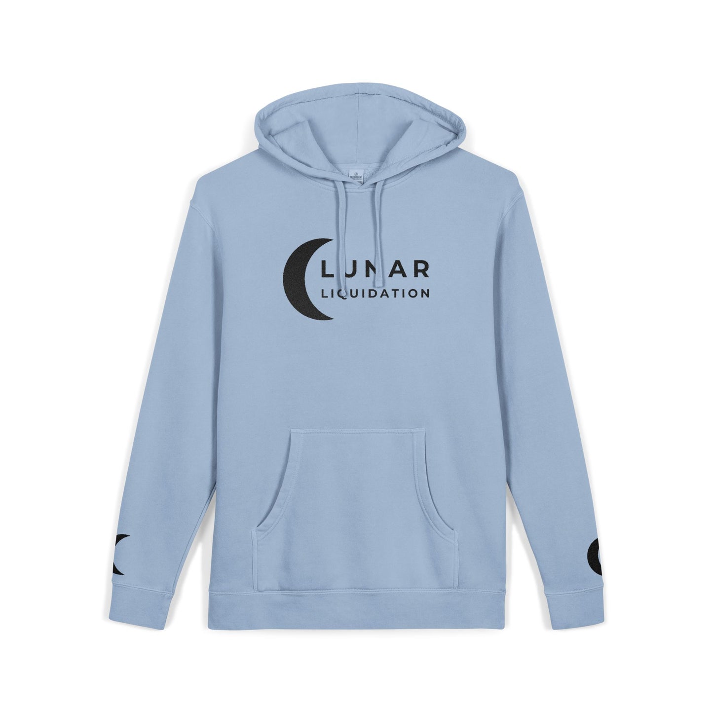 Lunar Embroidered Pullover Hoodie by Independent Trading Co. | Black Logo