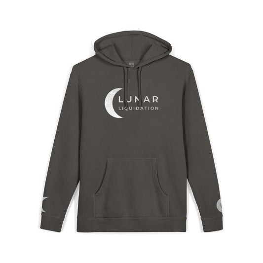 Lunar Embroidered Pullover Hoodie by Independent Trading Co. | White Logo