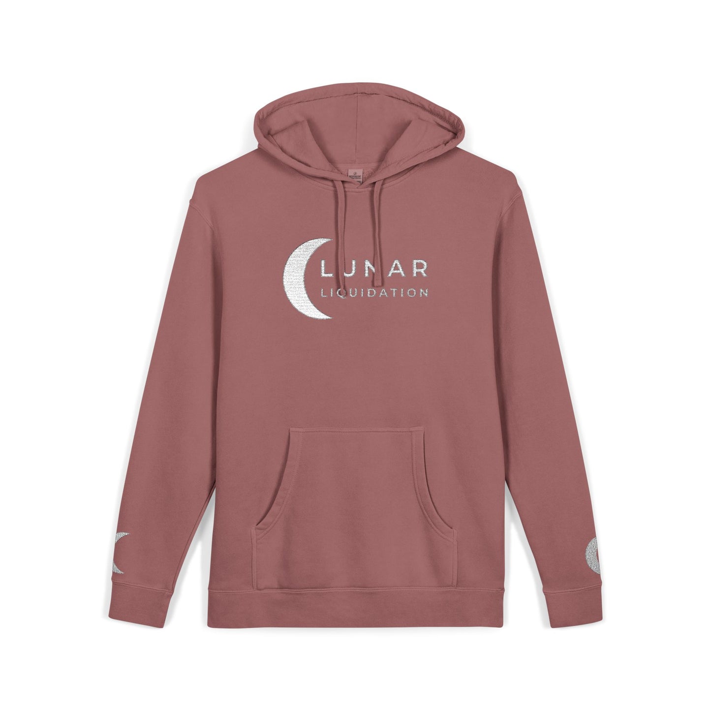Lunar Embroidered Pullover Hoodie by Independent Trading Co. | White Logo