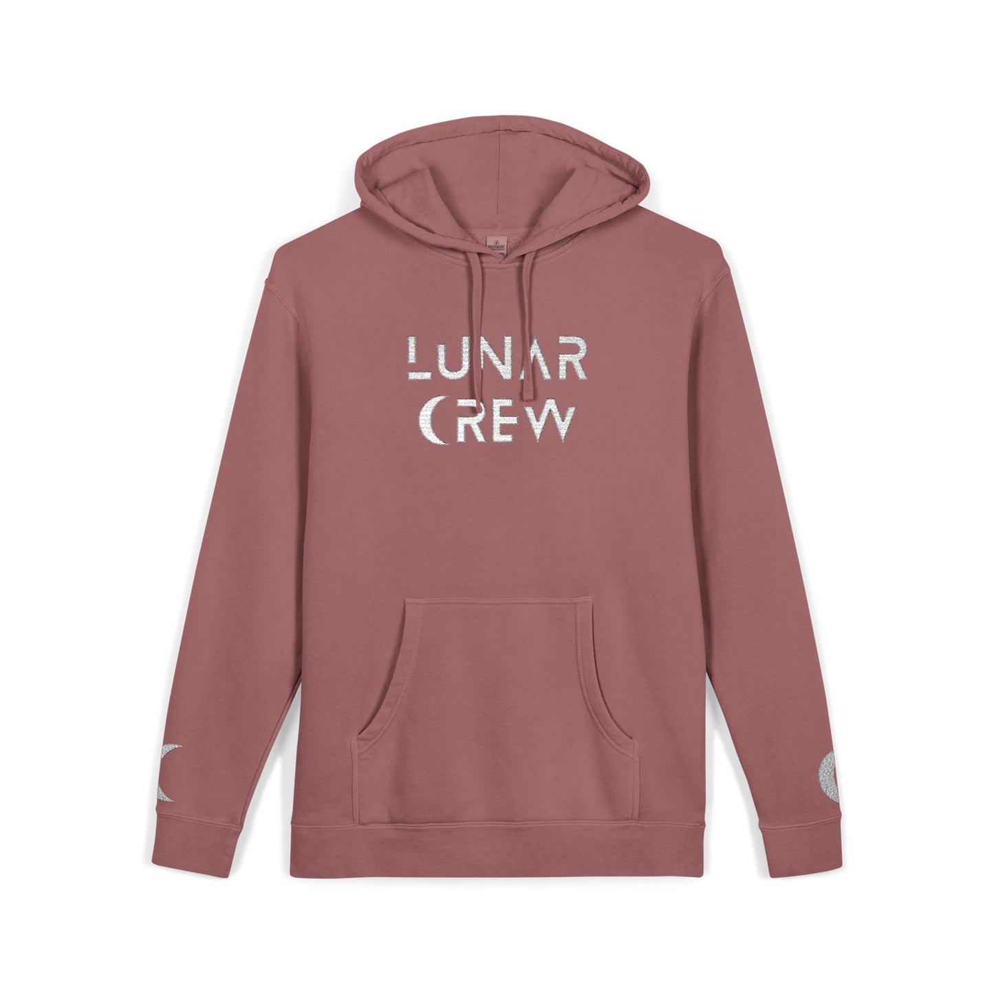 Lunar Crew Embroidered Pullover Hoodie by Independent Trading Co. | White Logo