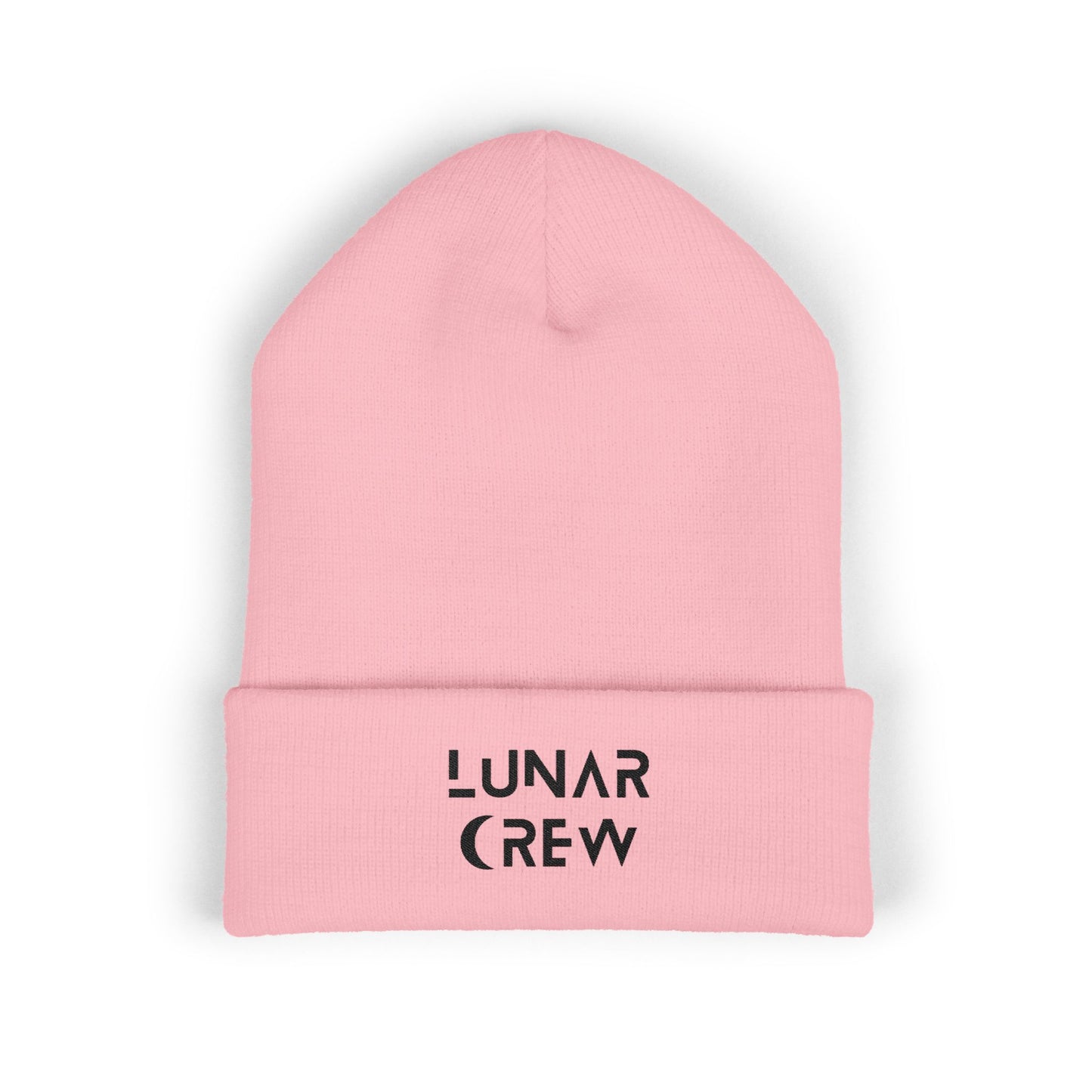 Lunar Crew Cuffed Beanie | Black Logo