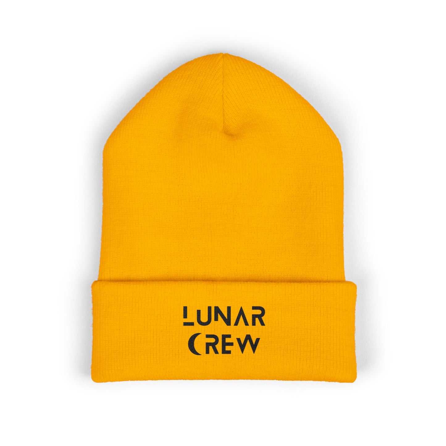 Lunar Crew Cuffed Beanie | Black Logo
