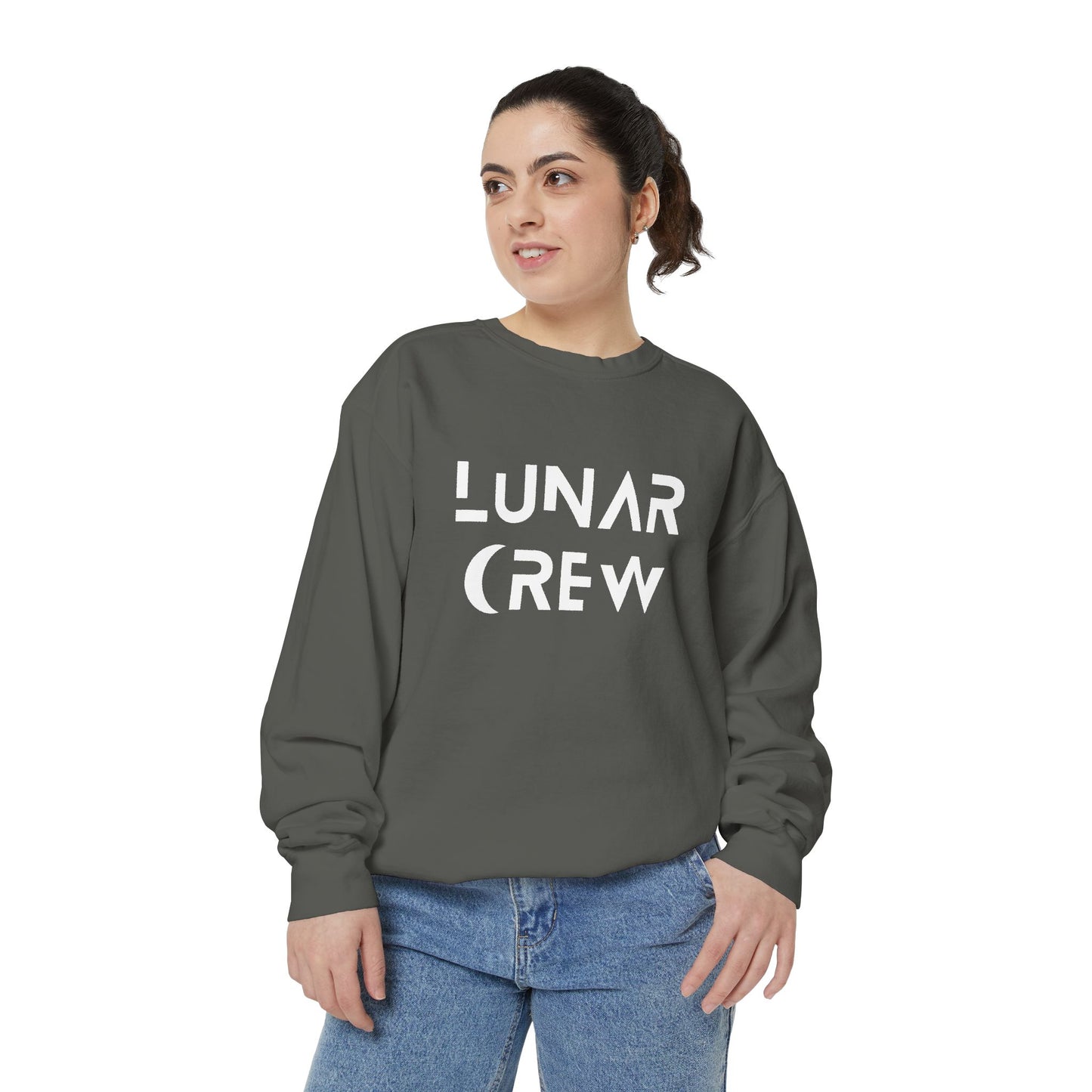 Lunar Crew Sweatshirt by Comfort Colors | White Logo