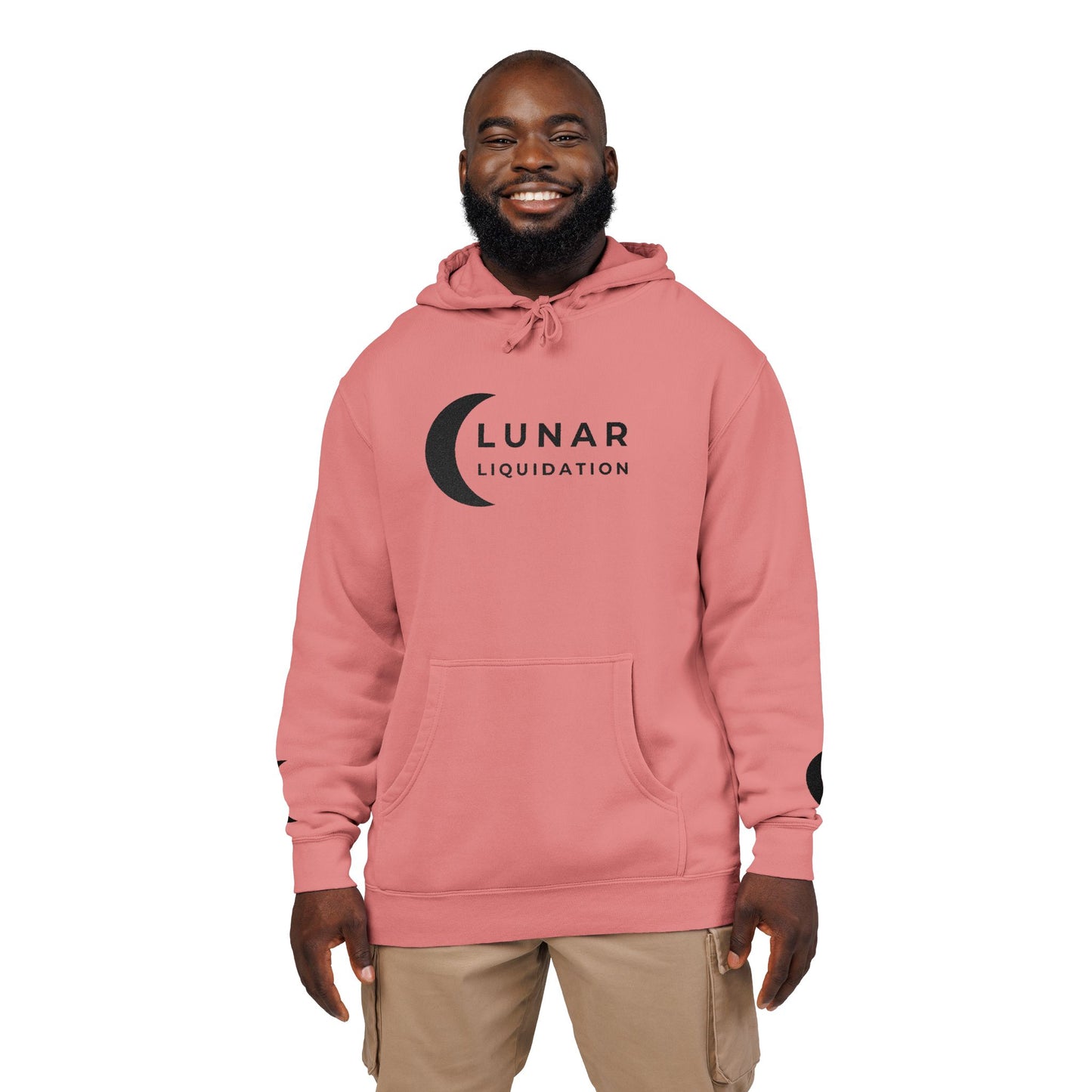 Lunar Embroidered Pullover Hoodie by Independent Trading Co. | Black Logo