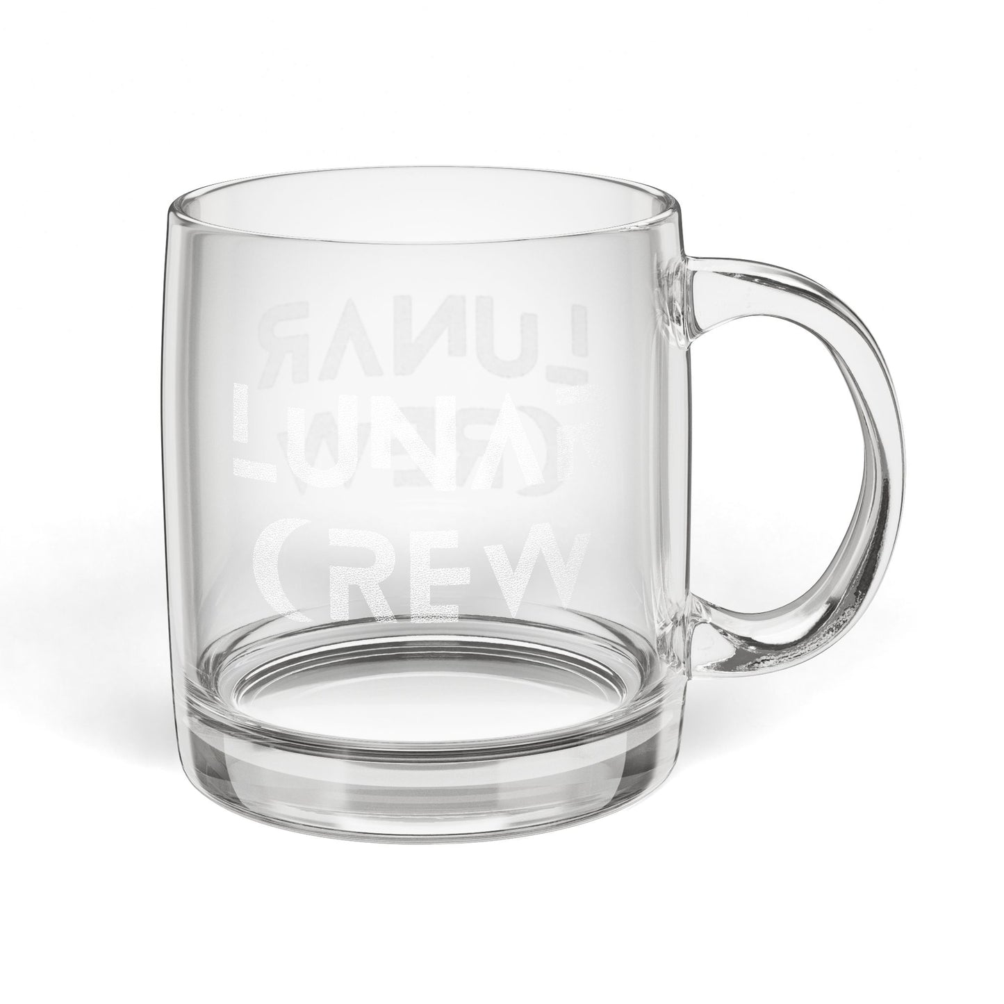 Lunar Crew Engraved Glass Coffee Mug
